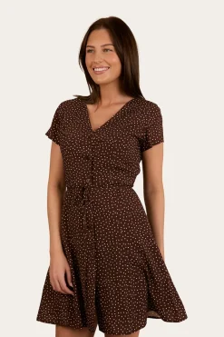 Online Ringers Western Marrabel Womens Mini Dress -Chocolate / White