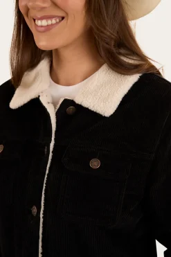 Discount Ringers Western Mayfield Womens Cord Jacket - Washed Black