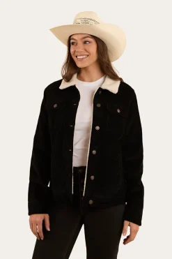 Discount Ringers Western Mayfield Womens Cord Jacket - Washed Black