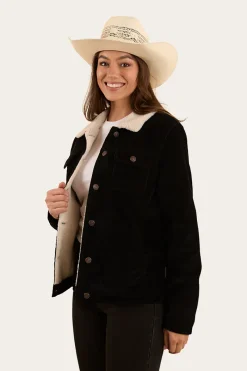 Discount Ringers Western Mayfield Womens Cord Jacket - Washed Black