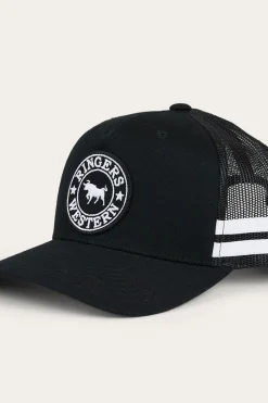 Ringers Western McCoy Kids Trucker Cap - Black / White
