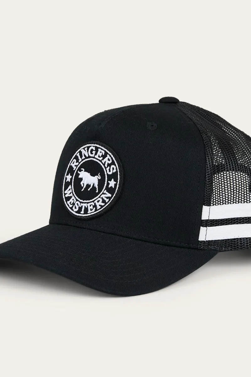Ringers Western McCoy Kids Trucker Cap - Black / White