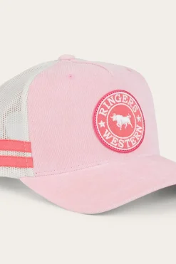 Discount Ringers Western McCoy Kids Trucker Cap - Barley Pink