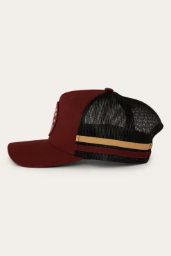 Hot Ringers Western McCoy Trucker Cap - Burgundy