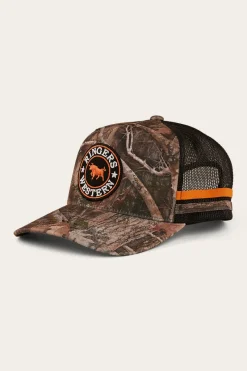 Outlet Ringers Western McCoy Trucker Cap - Camo/Orange
