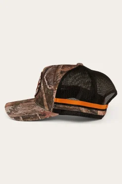 Outlet Ringers Western McCoy Trucker Cap - Camo/Orange