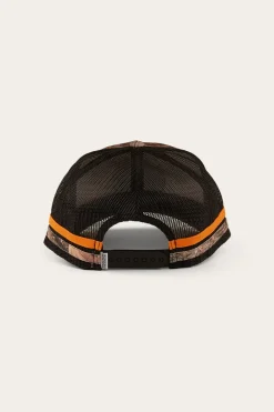 Outlet Ringers Western McCoy Trucker Cap - Camo/Orange