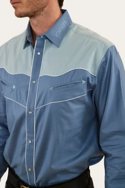 Ringers Western McGraw Mens Western Shirt - Blue