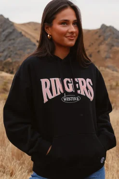 New Ringers Western Middleton Womens Australian Cotton Fleece - Black / Pink