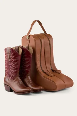 Clearance Ringers Western Miguel Leather Boot Bag - Bourbon