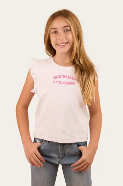 Outlet Ringers Western Milana Girls Rib Top - White