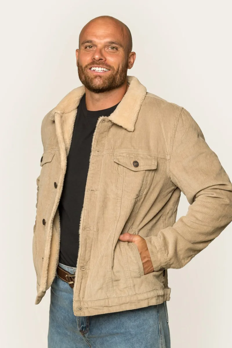 Clearance Ringers Western Milawa Mens Corduroy Jacket - Camel