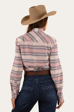 Hot Ringers Western Millicent Womens Flannel - Rosey Pink