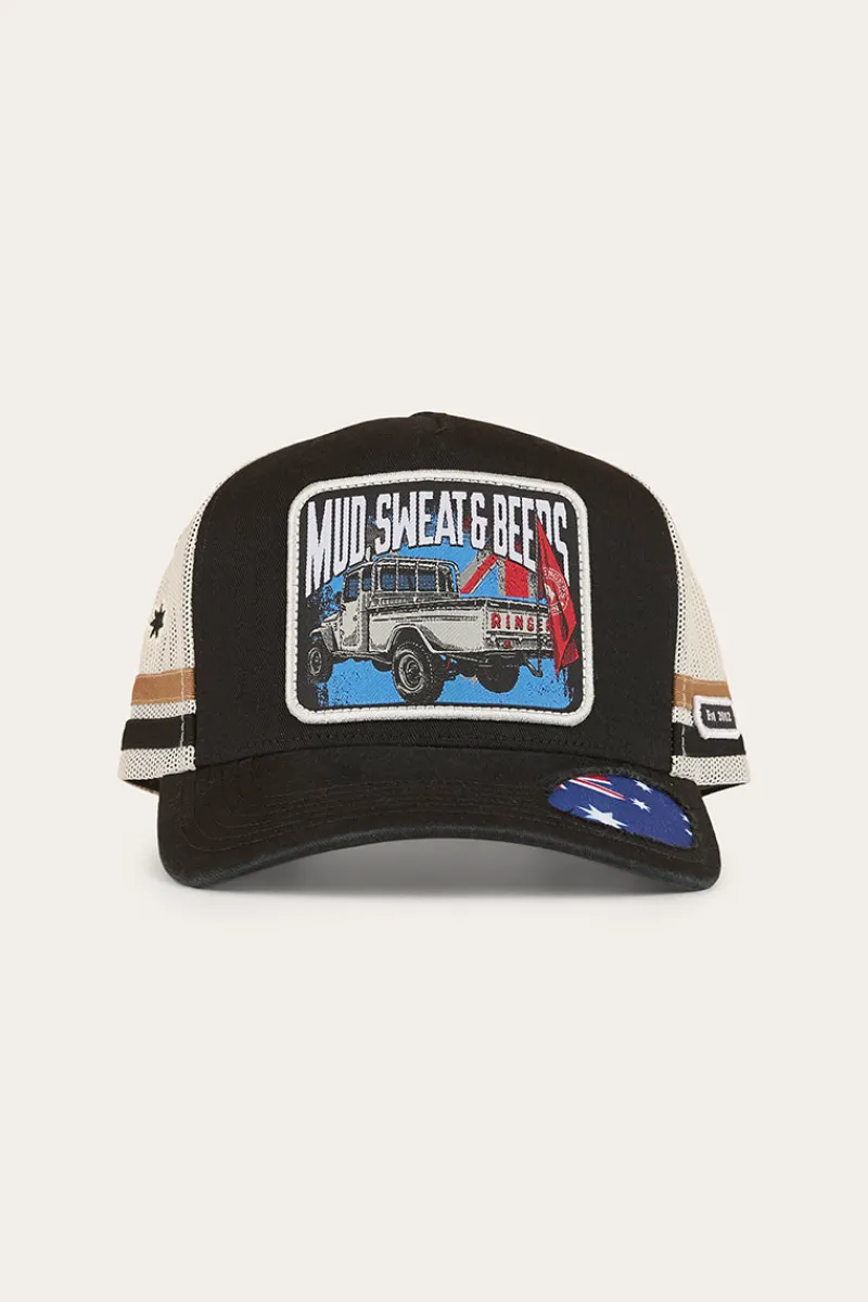 Ringers Western Mud Sweat Beers Deep Fit Trucker Cap - Black