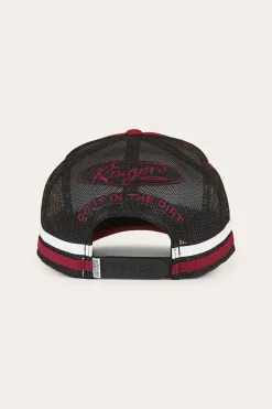 Hot Ringers Western Mud Sweat Beers Deep Fit Trucker Cap - Maroon