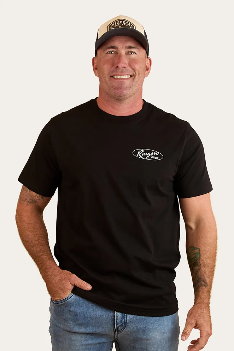 Discount Ringers Western Mud Sweat Beers Mens Loose Fit T-Shirt - Black