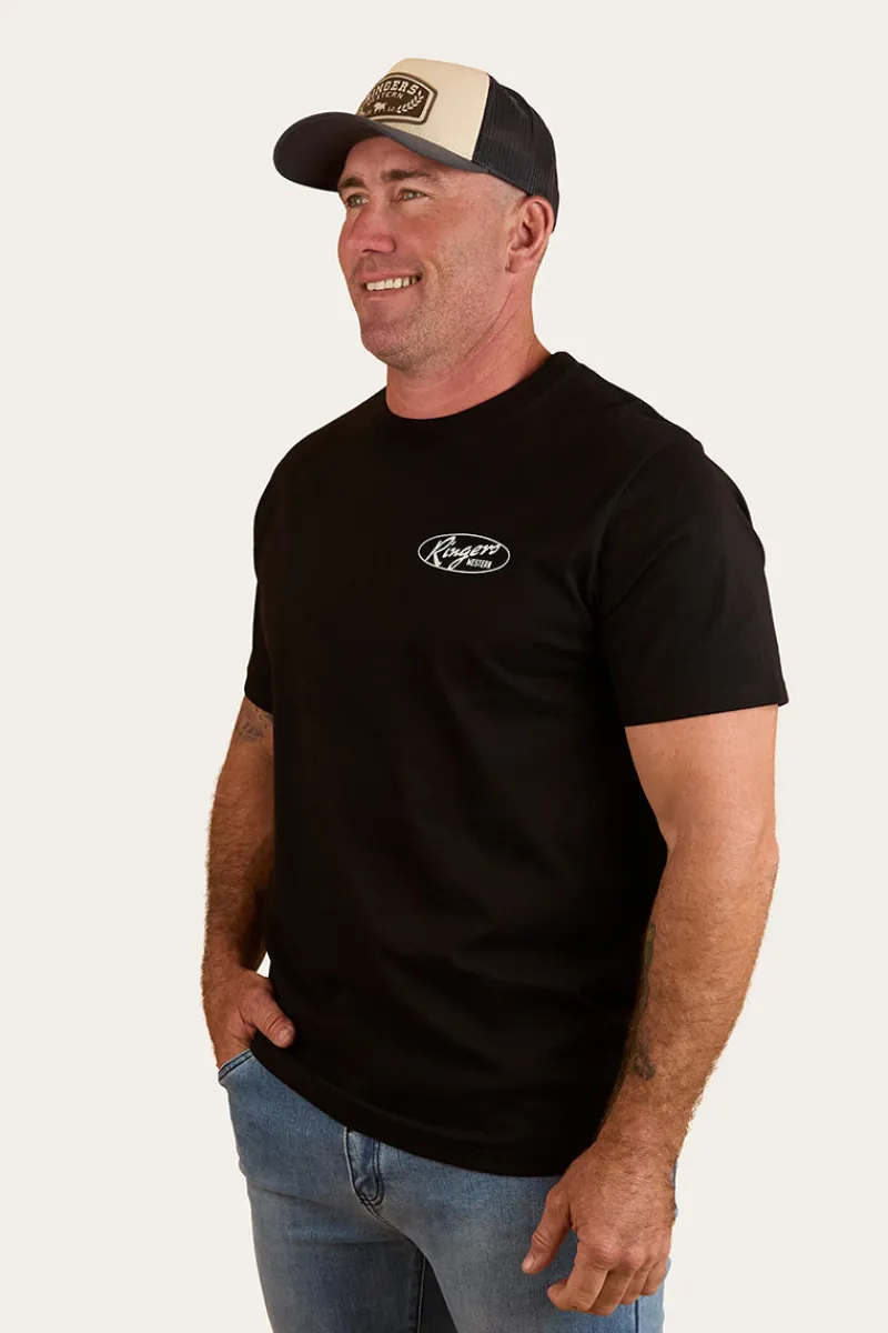 Discount Ringers Western Mud Sweat Beers Mens Loose Fit T-Shirt - Black