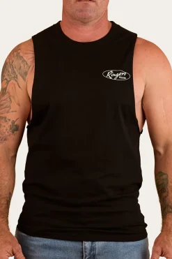 Outlet Ringers Western Mud Sweat Beers Mens Muscle Tank - Black
