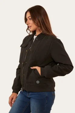 Best Ringers Western Mulgrave Womens Jacket - Washed Black