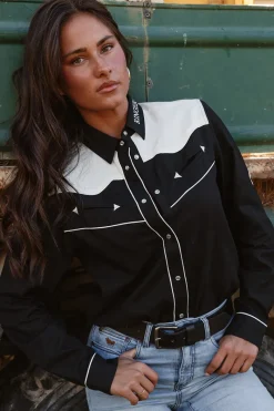 Outlet Ringers Western Musgraves Womens Western Shirt - Black