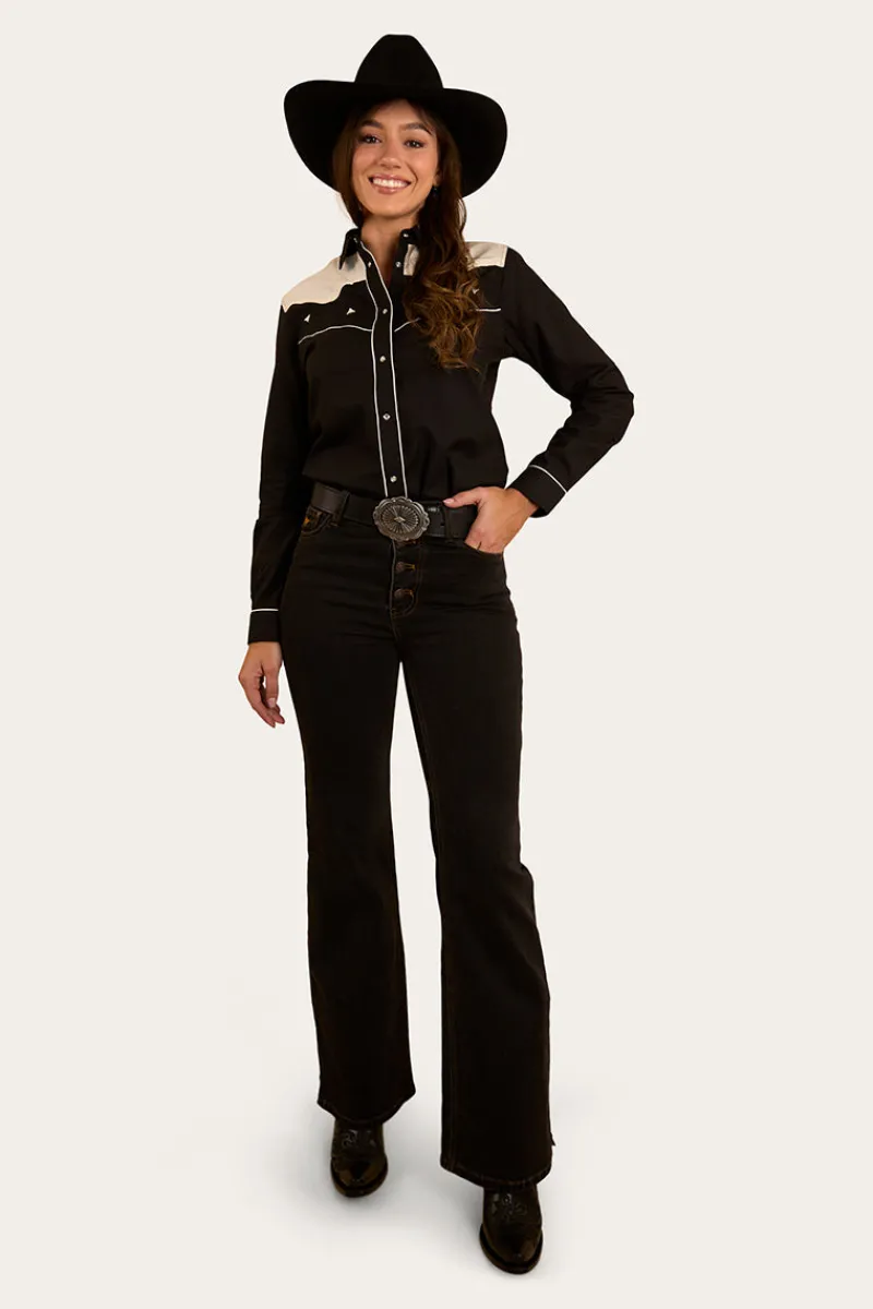 Outlet Ringers Western Musgraves Womens Western Shirt - Black