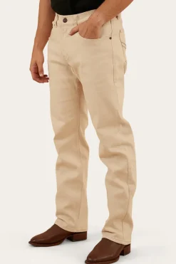 Clearance Ringers Western Muster Mens Slim Straight Fit Jeans - Dark Sand