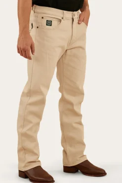 Clearance Ringers Western Muster Mens Slim Straight Fit Jeans - Dark Sand