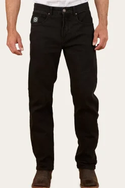 Online Ringers Western Muster Mens Slim Straight Fit Jeans - Black