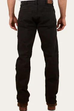 Online Ringers Western Muster Mens Slim Straight Fit Jeans - Black