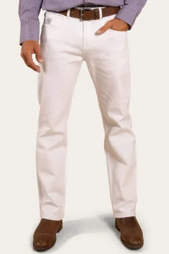 Ringers Western Muster Mens Slim Straight Fit Jeans - White