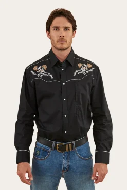 Hot Ringers Western Neilson Mens Western Shirt - Black