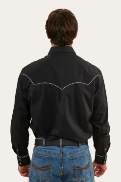 Hot Ringers Western Neilson Mens Western Shirt - Black