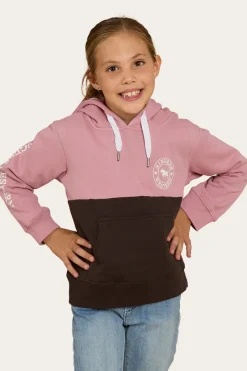 Sale Ringers Western Oakey Kids Hoodie - Rosey/Charcoal