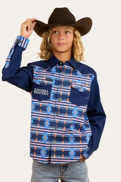 Hot Ringers Western Oakley Kids Limited Edition Work Shirt - Navy