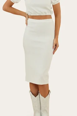 Outlet Ringers Western Paloma Womens Midi Skirt - White