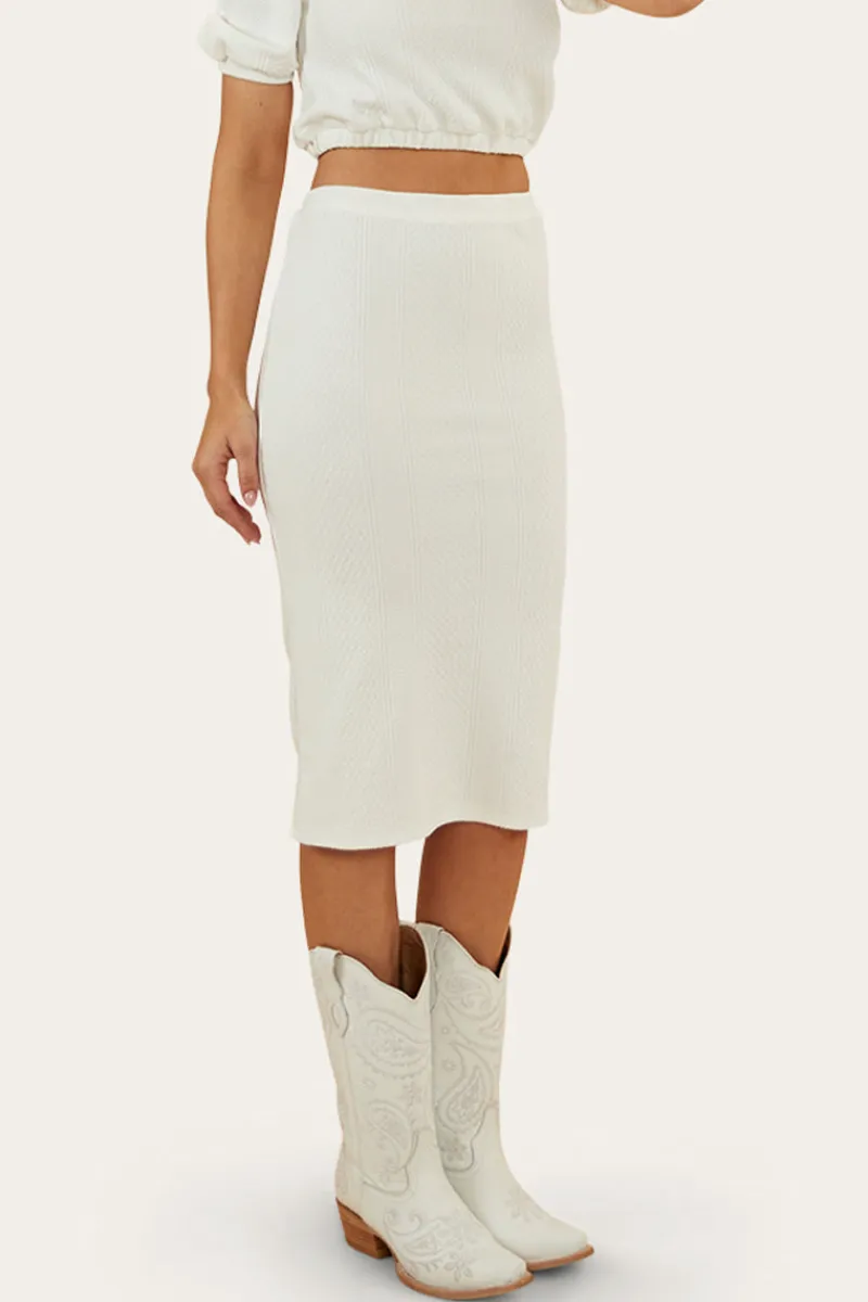 Outlet Ringers Western Paloma Womens Midi Skirt - White