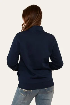 Online Ringers Western Peninsula Womens 1/4 Zip Crew - Navy