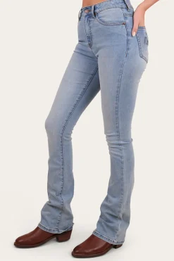 Discount Ringers Western Penny Rodeo Womens High Rise Bootleg Jean - Vintage Light Blue