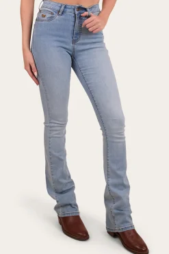 Discount Ringers Western Penny Rodeo Womens High Rise Bootleg Jean - Vintage Light Blue