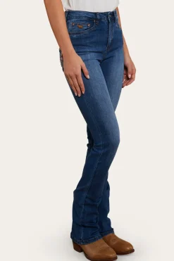 Outlet Ringers Western Penny Rodeo Womens High-Rise Bootleg Jeans - Vintage Blue Wash