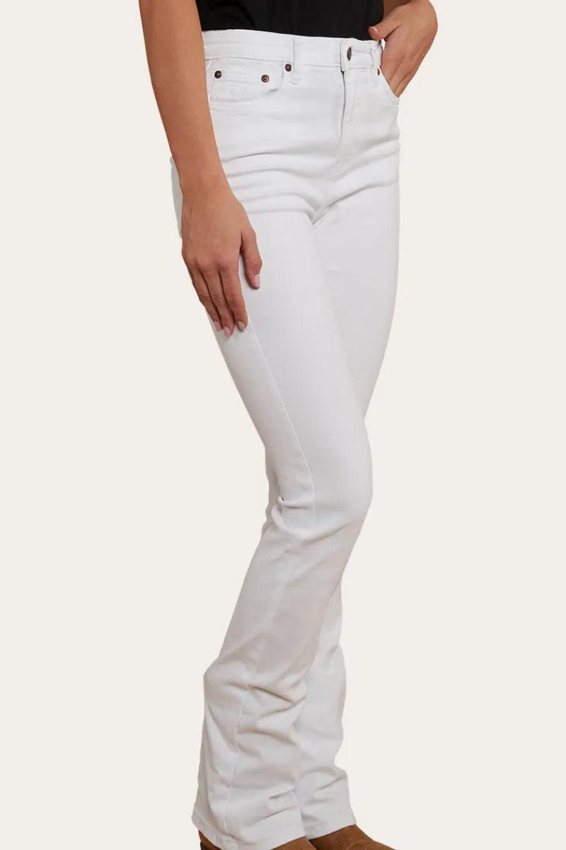 Online Ringers Western Penny Womens High-Rise Bootleg Jeans - White