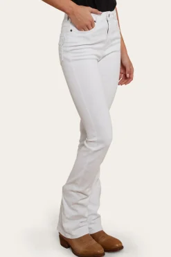 Online Ringers Western Penny Womens High-Rise Bootleg Jeans - White
