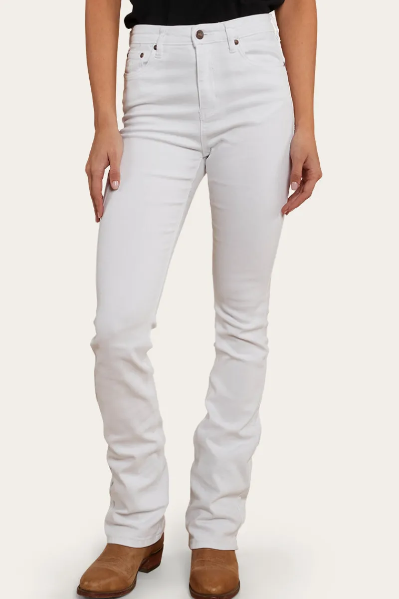 Online Ringers Western Penny Womens High-Rise Bootleg Jeans - White
