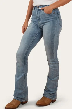 Clearance Ringers Western Penny Womens High-Rise Bootleg Jeans - Light Blue