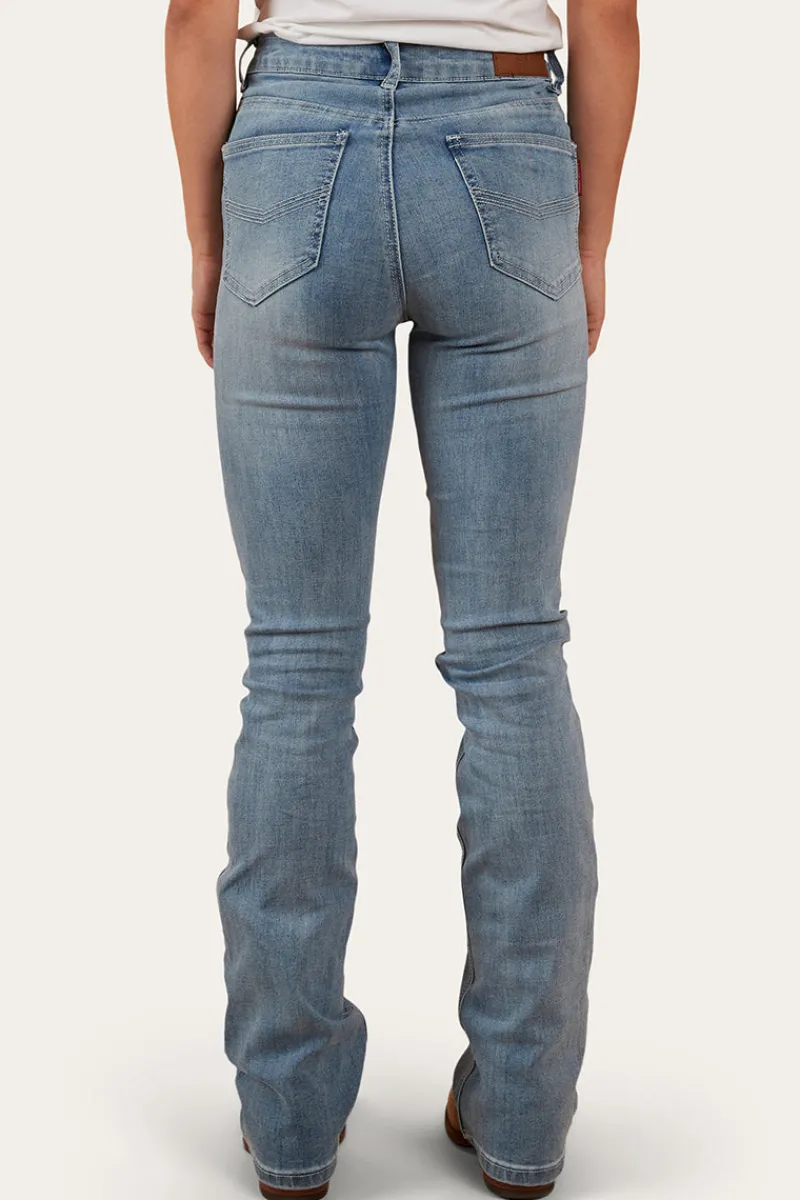 Clearance Ringers Western Penny Womens High-Rise Bootleg Jeans - Light Blue
