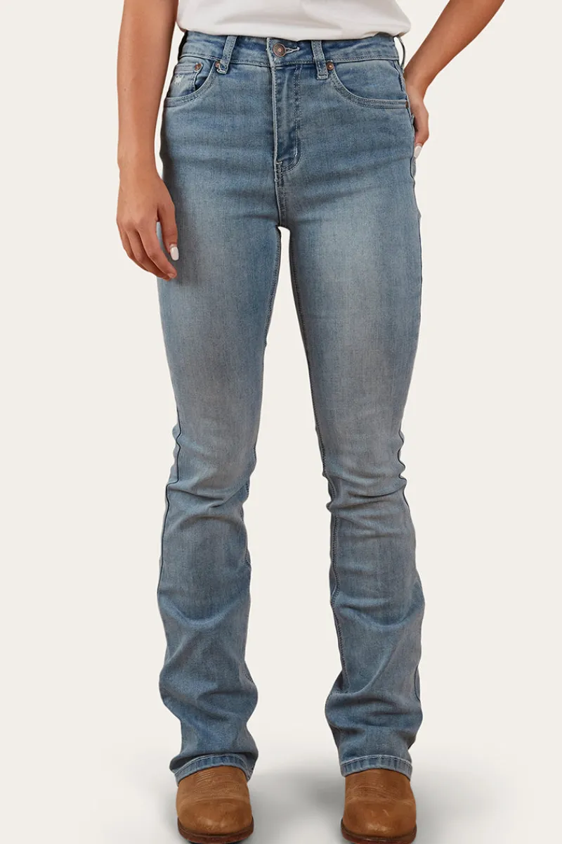 Clearance Ringers Western Penny Womens High-Rise Bootleg Jeans - Light Blue