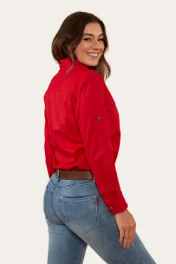 New Ringers Western Pentecost River Womens Full Button Work Shirt - Red