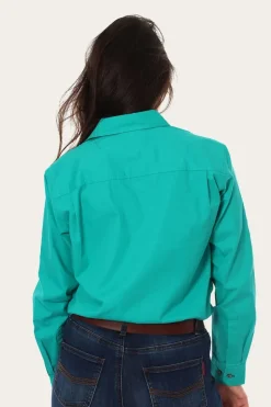 Ringers Western Pentecost River Womens Full Button Work Shirt - Mint