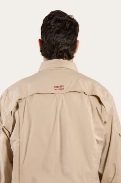 Best Ringers Western Pilbara Mens Ripstop Full Button Work Shirt - Camel