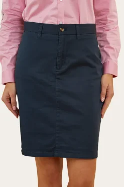 Hot Ringers Western Pippa Womens Chino Skirt - Dark Navy